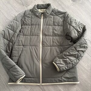 Lululemon Jacket Mens L Green Quilted Route Ready Insulated Zip Lightweight